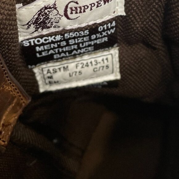 Chippewa Leather IQ Brown Steel Toe Engineer Biker Work Boots Men's 9.5 XW - Picture 9 of 12